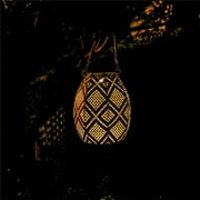 MASLVO Clearance Items Solar Outdoor Lights Decorative Solar Lights Outdoor Garden Outdoor Pendant Light Hollowed Out Lamp Imitation Cloth Pattern Courtyard Atmosphere Lamp